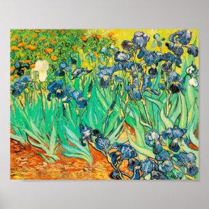 Poster Vincent van Gogh Irissen 1889 Blauwe Bloeme