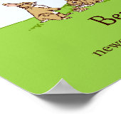 Poster Vingerafdrukstructuur baby (kleur, Bunnies) (Hoek)