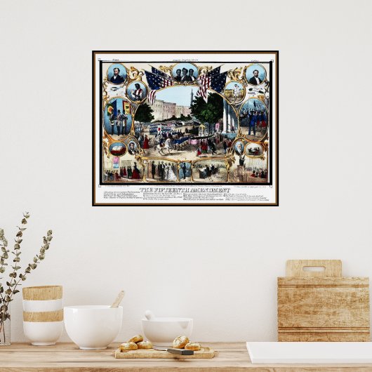 Poster Vintage 15e wijziging: viering 1870 (Keuken)