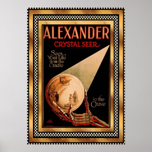 Poster Vintage Alexander Crystal Seer theater (Voorkant)