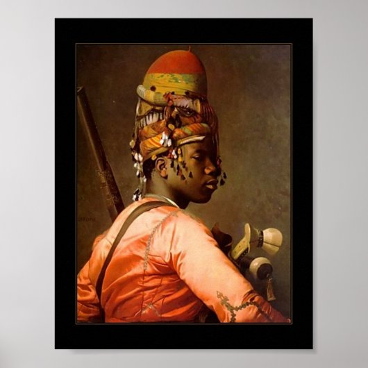 Poster vintage Bashi Bazouk 1869 Jean-Léon Gérôme (Voorkant)