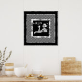 Poster Vintage Cafe Elite Art Deco (Keuken)