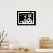 Poster Vintage Cafe Rajah 3 (Keuken)