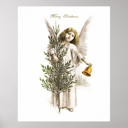 POSTER : VINTAGE CHRISTMAS ANGEL (Voorkant)