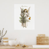 POSTER : VINTAGE CHRISTMAS ANGEL (Keuken)