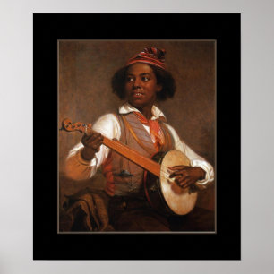 Poster Vintage De Banjo Speler 2