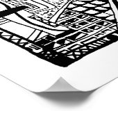 Póster Vintage Dibujos Blanco y Negro Poster (Hoek)