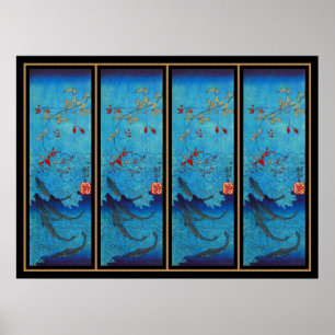 Poster Vintage Haaien Kuniyoshi 1797-1861, Utagawa