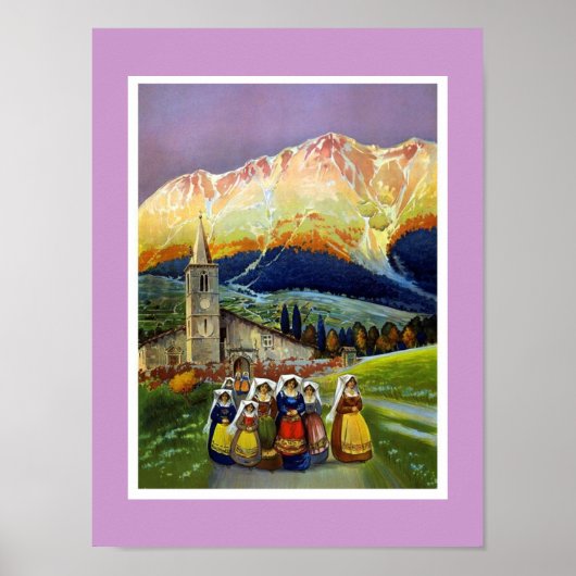 Poster Vintage Kunst ABRUZZO Italië (Voorkant)