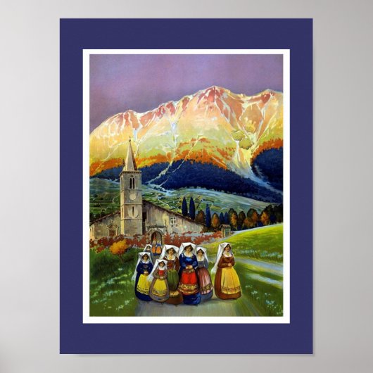Poster Vintage Kunst ABRUZZO Italië 2 (Voorkant)