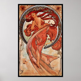 Poster Vintage Kunst Alfons Mucha 1898 Dansen