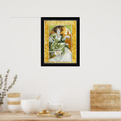 Poster Vintage Kunst Alphonse Mucha (Keuken)