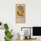 Poster Vintage Kunst Alphonse Mucha (Thuiskantoor)