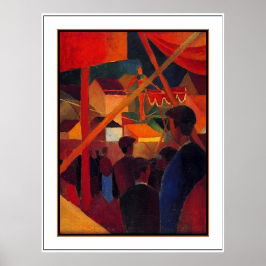 Poster Vintage Kunst August Macke Seiltänzer 2 (Voorkant)