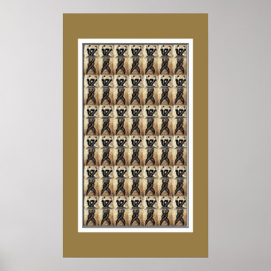 Poster Vintage Kunst Chinese Nuva_fuxi