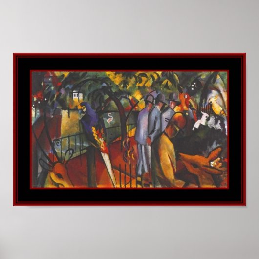 Poster Vintage Kunst Dierentuin August Macke (Voorkant)