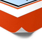 Poster Vintage Kunst Oranje Rode Klaprozen (Hoek)