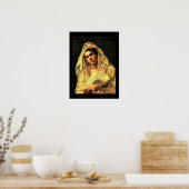Poster Vintage Kunst Spaanse Vrouw (Keuken)