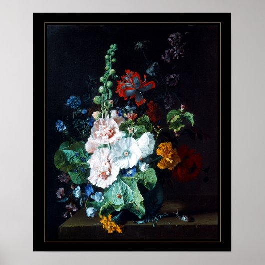 Poster Vintage Kunst Stilleven Bloemen (Voorkant)