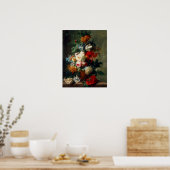 Poster Vintage Kunst Stilleven Bloemen (Keuken)