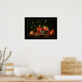 Poster Vintage Kunst Stilleven Fruit Schilderij 2 (Keuken)