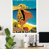 Póster vintage La Plage Calvi: Roger Broders Poster (Thuiskantoor)