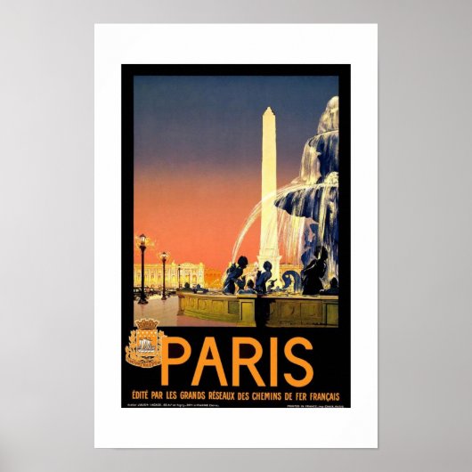 Poster Vintage Reis Parijs 2 (Voorkant)