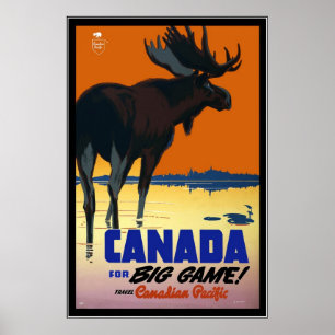 Poster Vintage Reizen Canada