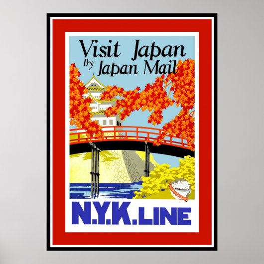 Poster Vintage Reizen Japan (Voorkant)