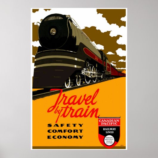 Poster Vintage Reizen Per Trein Canada 2 (Voorkant)