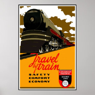 Poster Vintage Reizen Per Trein Canada 2