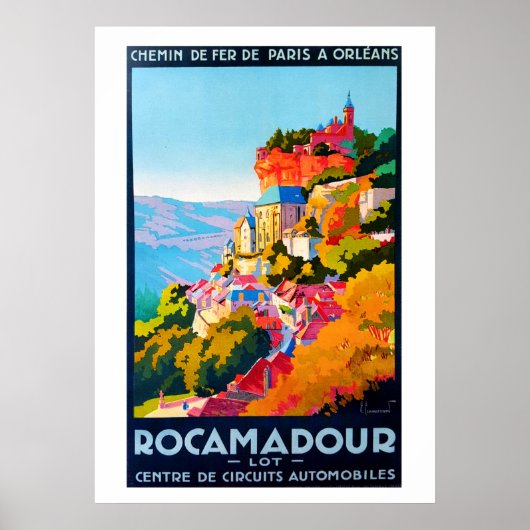 Poster vintage - Rocamadour (Voorkant)