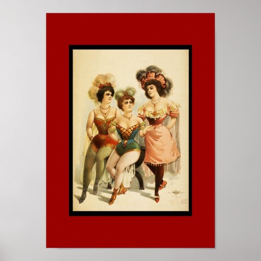 Poster Vintage Theater Drie Vrouwen (Voorkant)