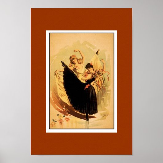 Poster Vintage Theater Twee Dansers (Voorkant)