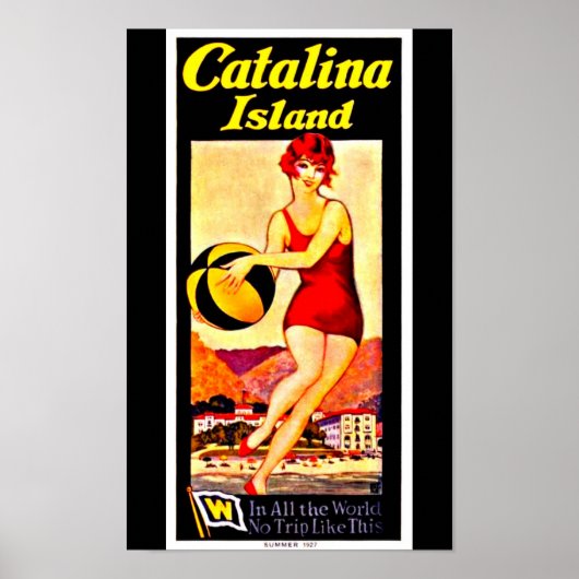 Poster-Vintage Travel Art-Catalina Island Poster (Voorkant)