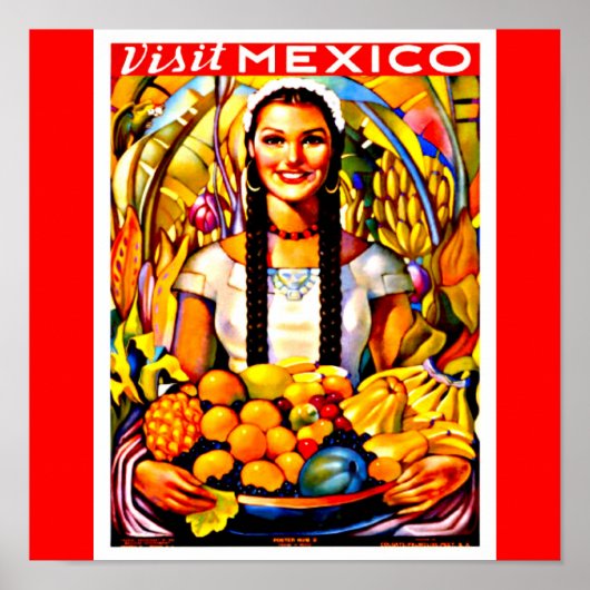 Poster-Vintage Travel Art-Mexico Poster (Voorkant)