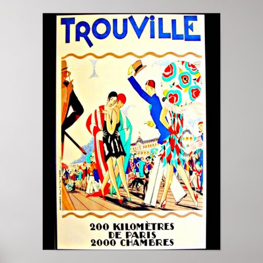 Poster-Vintage Travel Art-Trouville Poster (Voorkant)