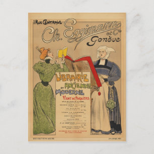 Poster Vintage Travel in Genève Zwitserland Briefkaart