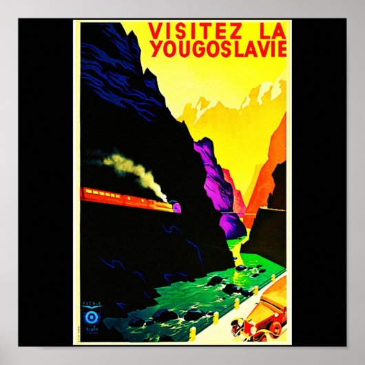 Poster-Vintage Travel-Joegoslavië Poster (Voorkant)