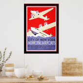 Poster Vintage Travel New York (Keuken)