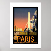 Poster Vintage Travel Paris 2 (Voorkant)
