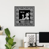Poster Vintage Wijnbar Art Deco (Thuiskantoor)