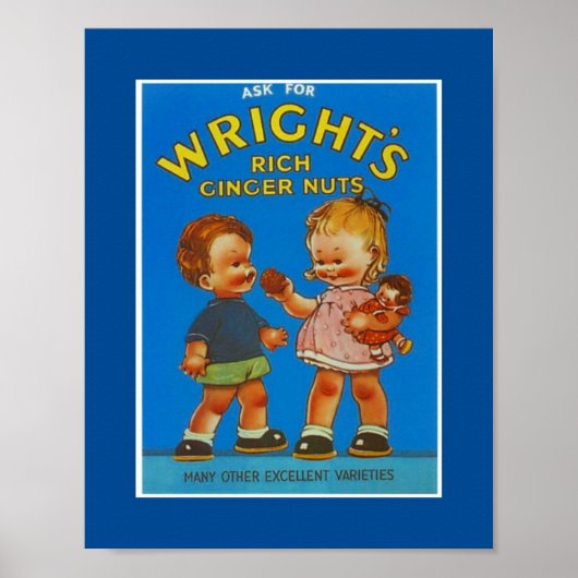 Poster Vintage Wright's rijke gembernoten (Voorkant)