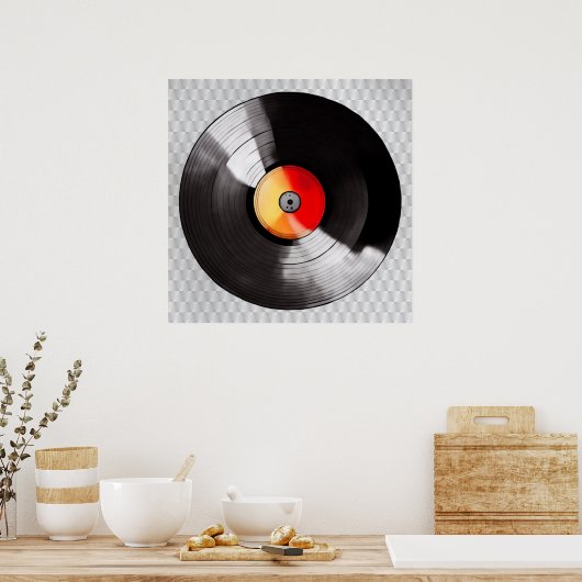 Poster Vinylrecord (Keuken)