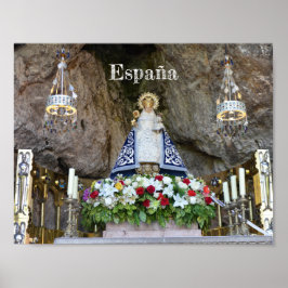 póster Virgen de Covadonga en Asturias, España Poster