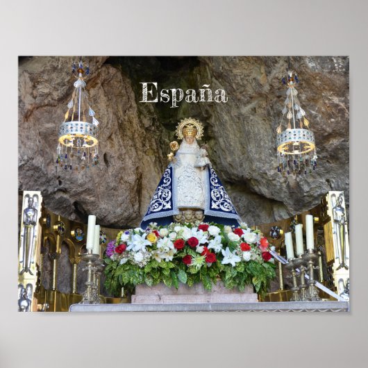 póster Virgen de Covadonga en Asturias, España Poster (Voorkant)