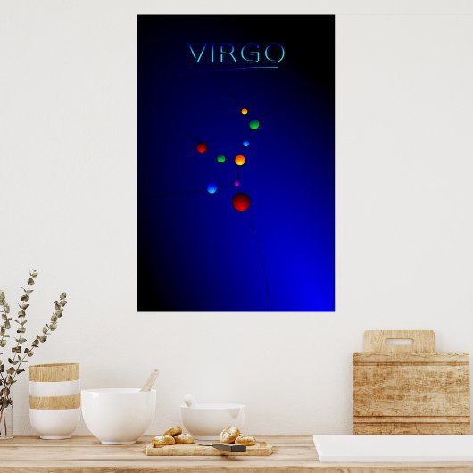 Poster Virgo Constellation (Keuken)
