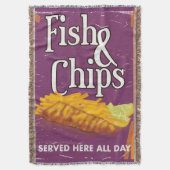 Poster vis en chips deken (Voorkant Verticaal)