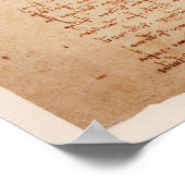 Poster Vitruviaans Man door Leonardo da Vinci (Hoek)