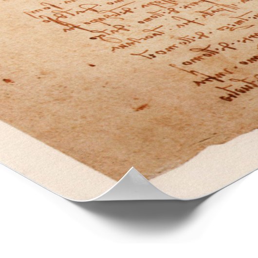 Poster Vitruviaans Man door Leonardo da Vinci (Hoek)